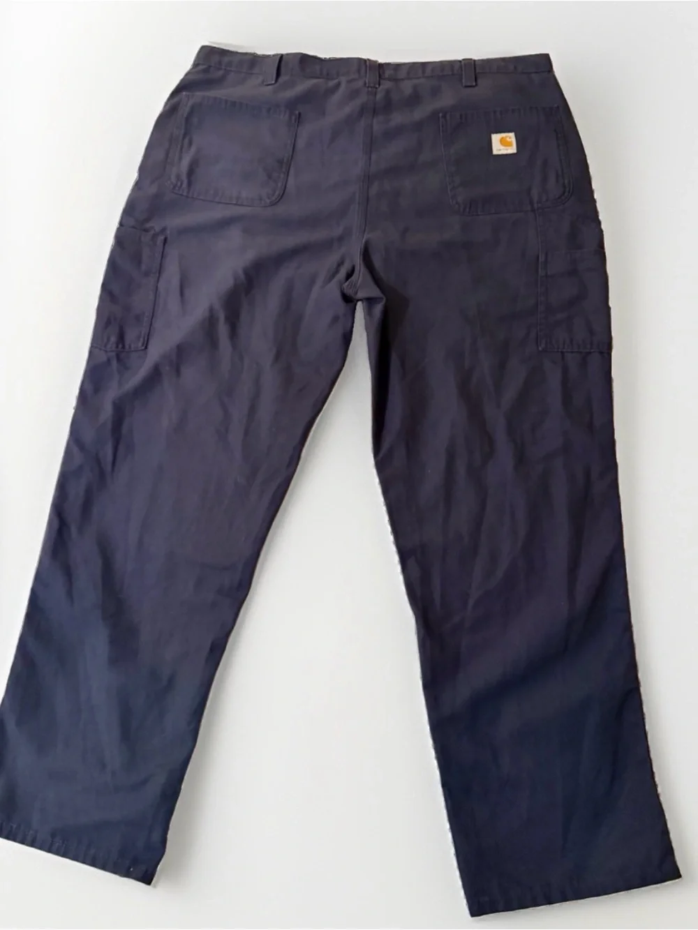 Carhartt Men's Work Pants Blue Size 42x32 Relaxed Fit RN#51374 Dungarees